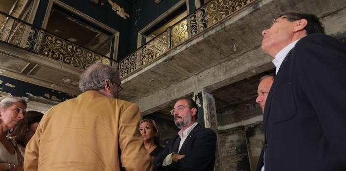 Javier Lambán en la Cámara de Comercio de Zaragoza