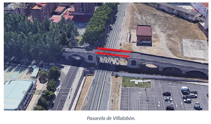 Así quedaría la pasarela de Villalobón