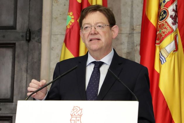 El president de la Generalitat, Ximo Puig, durante la rueda de prensa tras la Conferencia de Presidentes