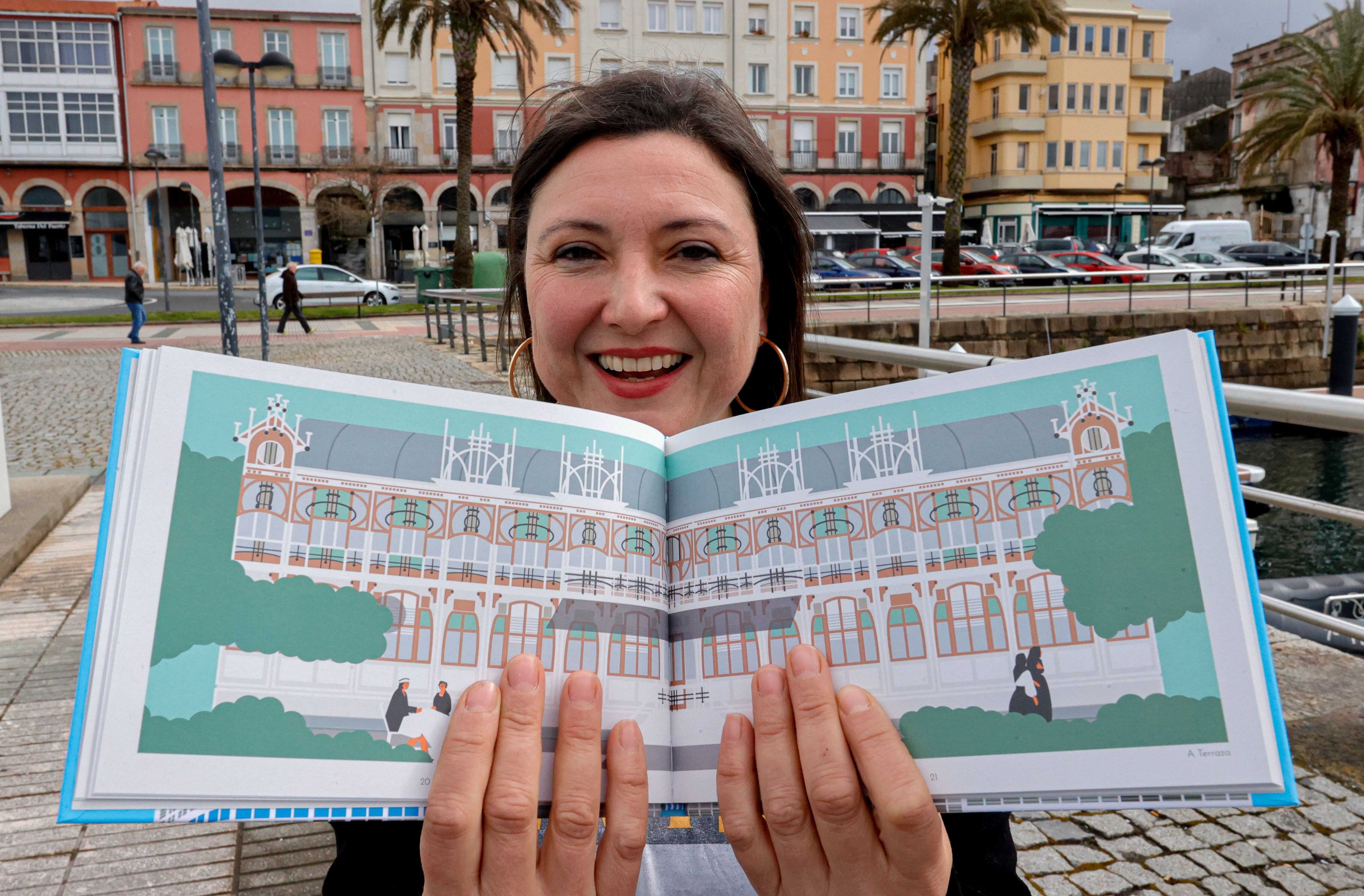 FERROL, 19/04/2023.- La ilustradora Elga Fernández Lamas (Ferrol, 1976) reside en Valencia desde hace casi dos décadas, pero el trabajo sigue teniendo una gran repercusión en su ciudad de origen, a la que regresa por unos días para aparcar su oficio de ilustradora y entregarse al descanso junto a los suyos. EFE/ Kiko Delgado.