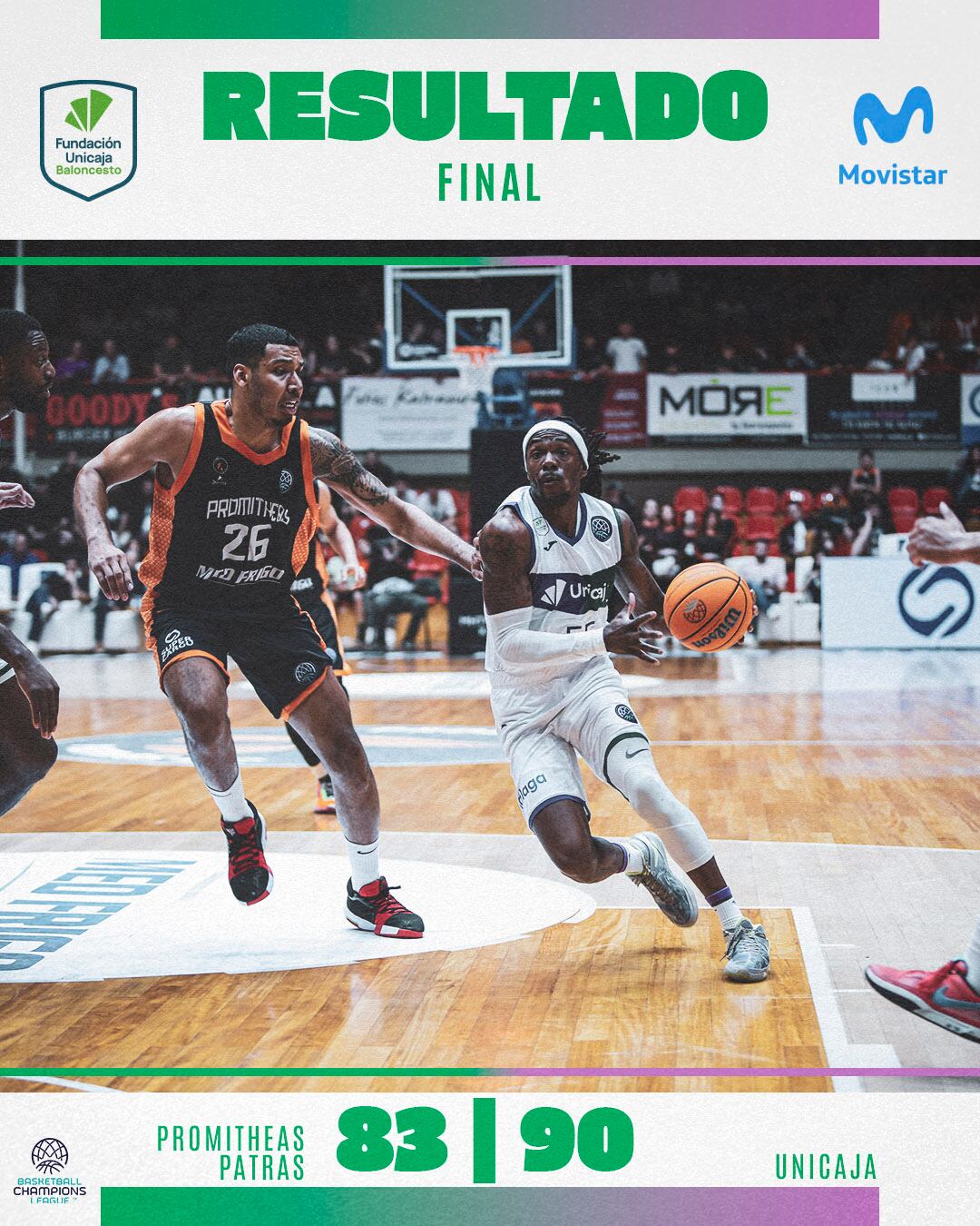 El Unicaja clasificado para la final four de la BCL al ganar al Promitheas griego a domicilio