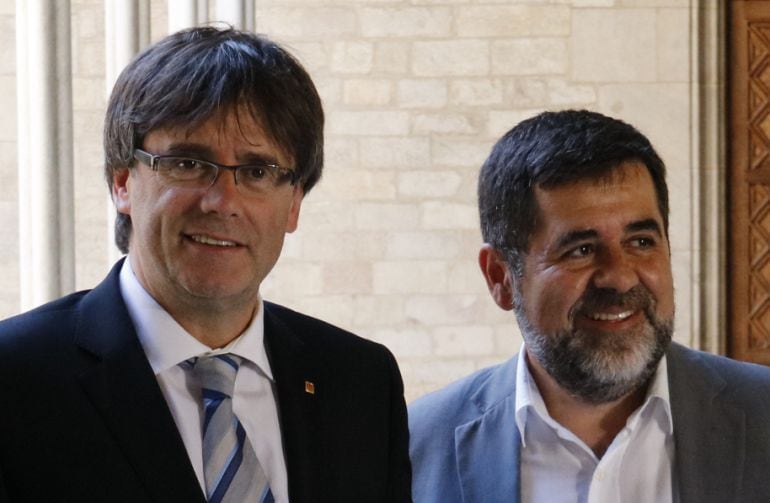 Carles Puigdemont y Jordi Sànchez, en una imagen de archivo