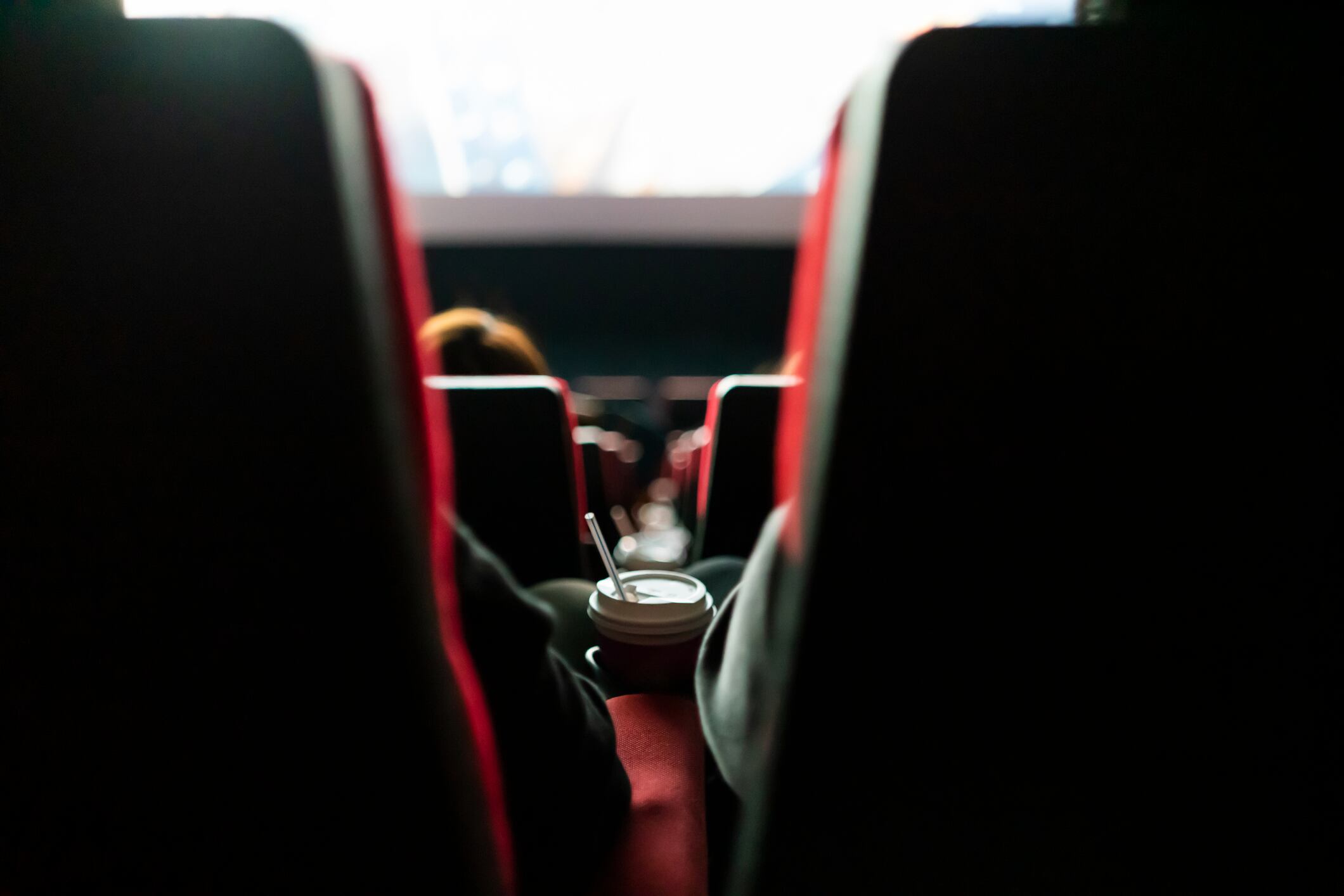 Drink close-up in cinema