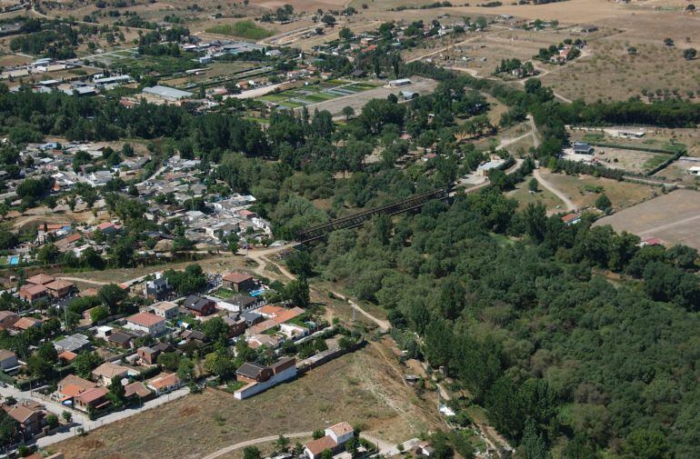 Vista aérea del poblado de Las Sabinas en Móstoles