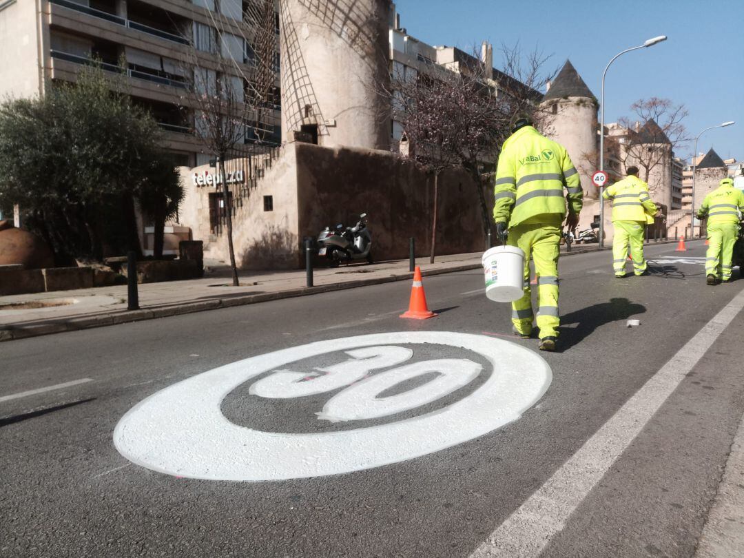 Nuevos carriles 30 en Palma.