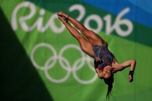 La brasileña Ingrid Oliveira durante la competición.