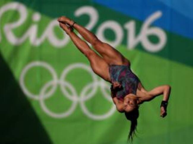 La brasileña Ingrid Oliveira durante la competición.