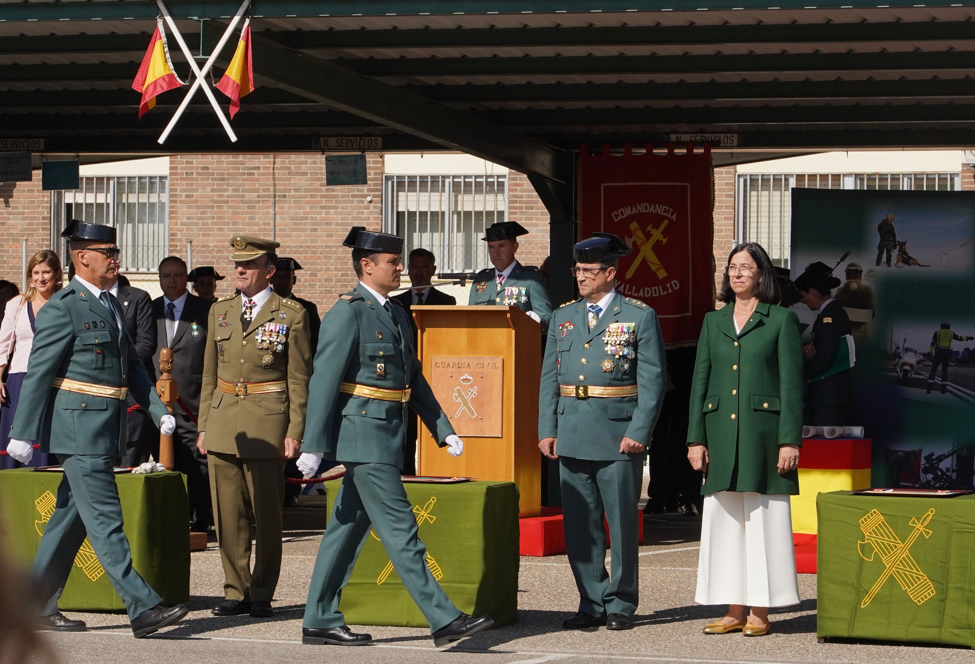 El coronel jefe de la Comandancia de Valladolid, Juan Miguel Recio Álvarez, preside los actos conmemorativos de la festividad de la Virgen del Pilar,