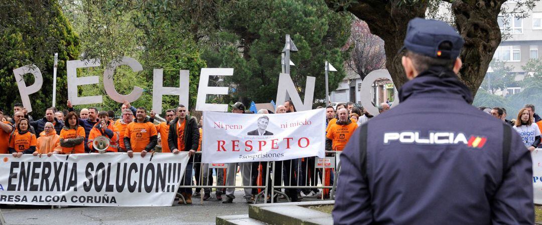 Movilización de los trabajadores de Alcoa