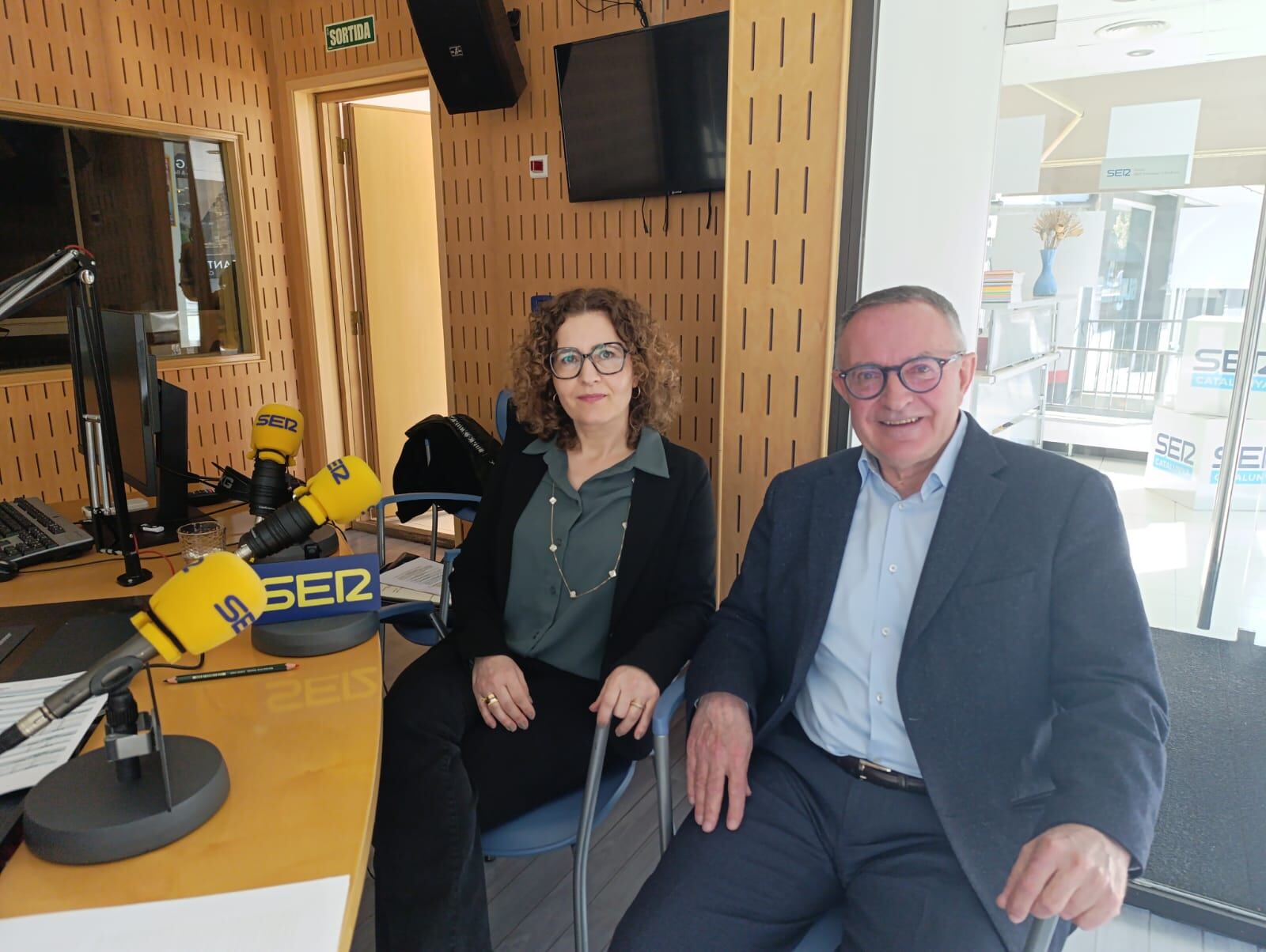 Els lletrats de la família Cierco Xavier Jordana i Sònia Ruiz als estudis de SER Andorra.