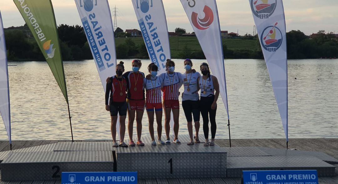 Podium de la prueba k-2 500m