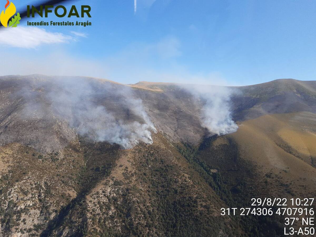 Estabilizado el incendio de Laspuña