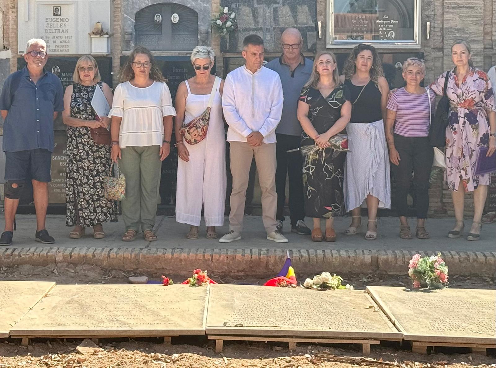 Natalia Enguix en el acto conmemorativo de memoria celebrado en Sueca