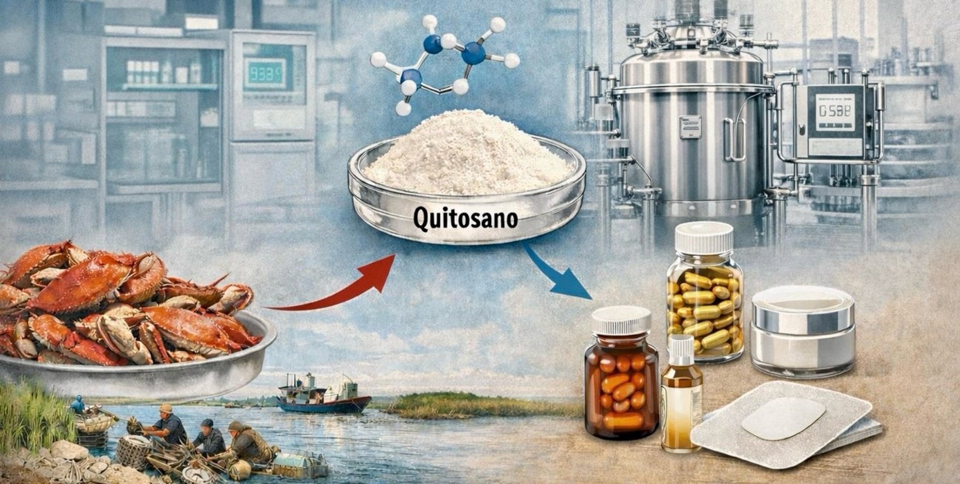 Imagen de recurso del estudio que permite reutilizar cáscaras de cangrejo en productos orientados al bienestar de las mujeres.- US