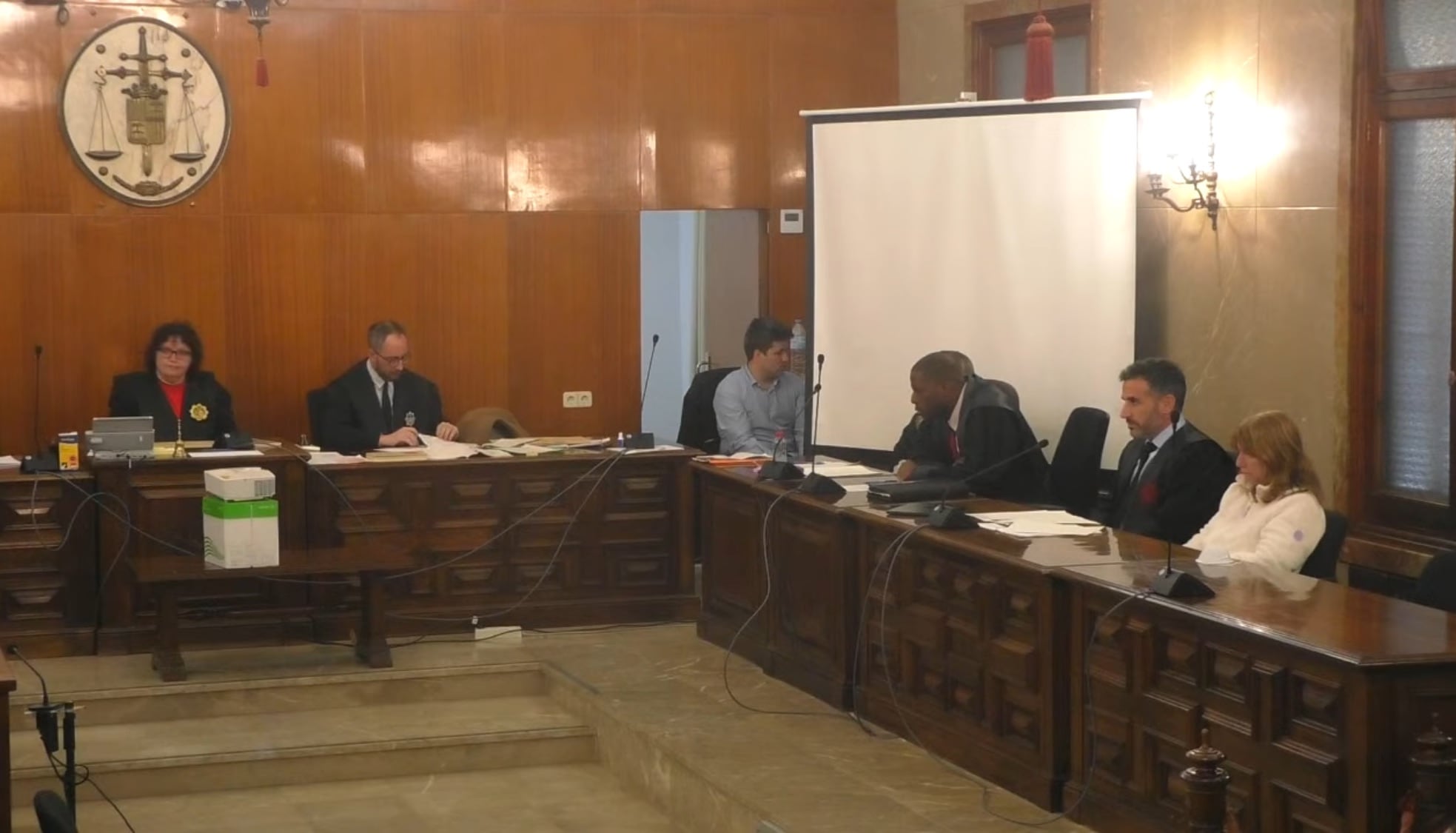 Un momento durante la lectura del manifiesto