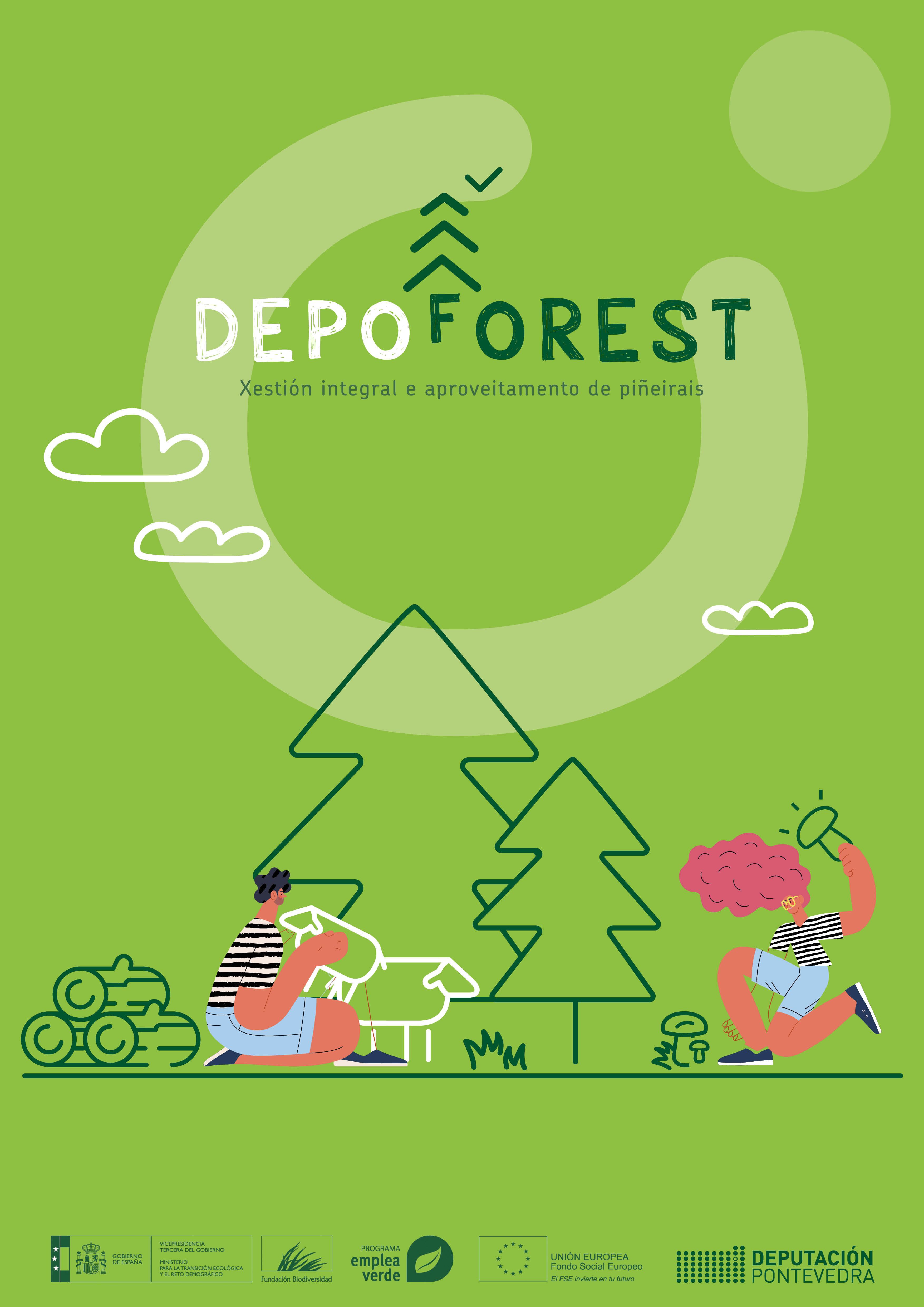 Cartel del Depoforest, un proyecto que se desarrollará en O Rosal.