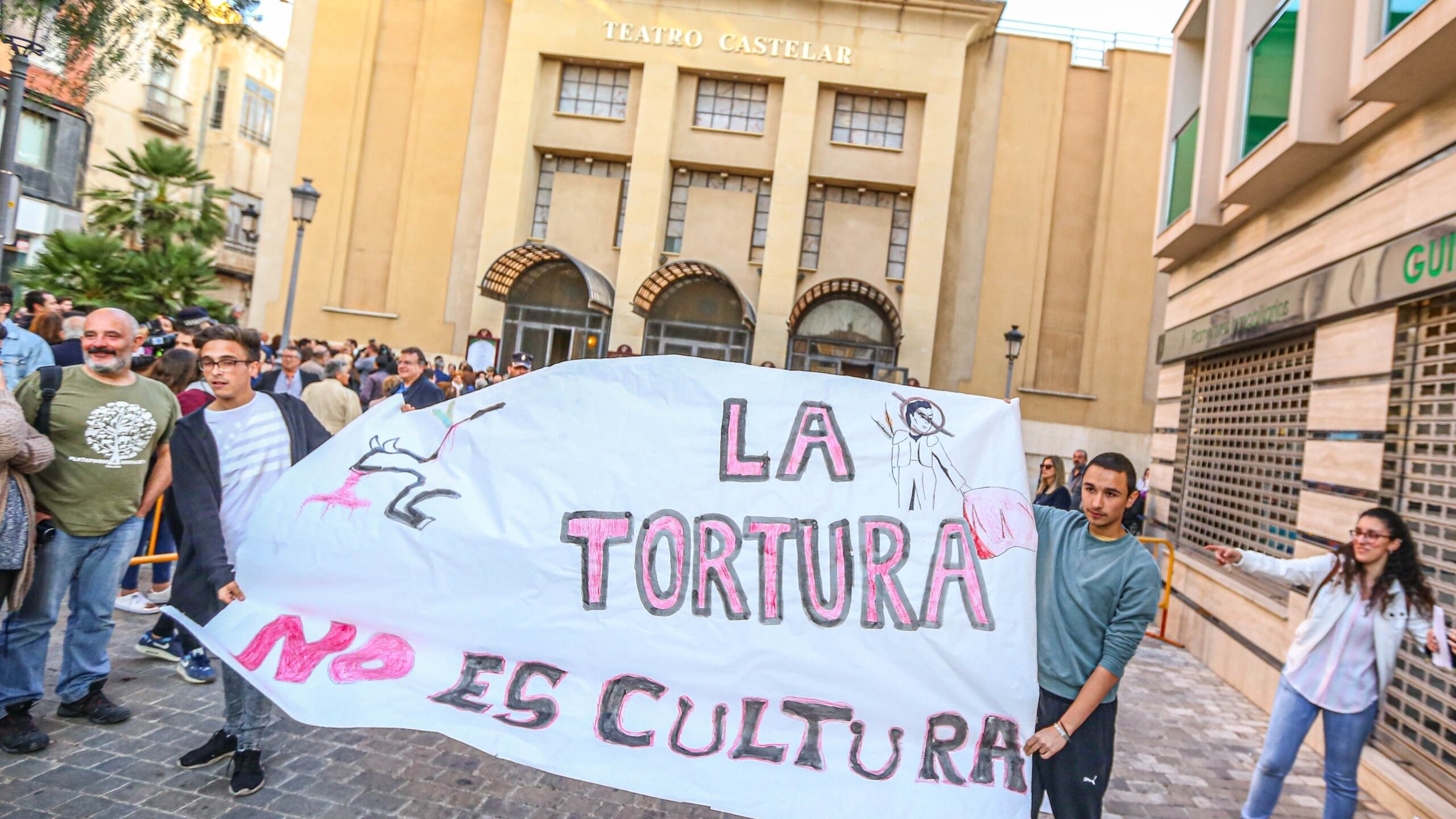 Imagen de archivo de una manifestación contra la tauromaquia en Elda