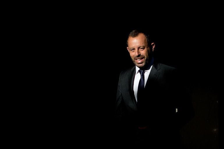 Sandro Rosell a su salida del juzgado 