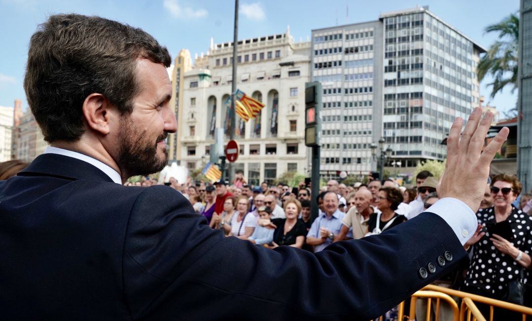 El presidente del PP en València durante los actos del 9 d&#039;Octubre de 2019