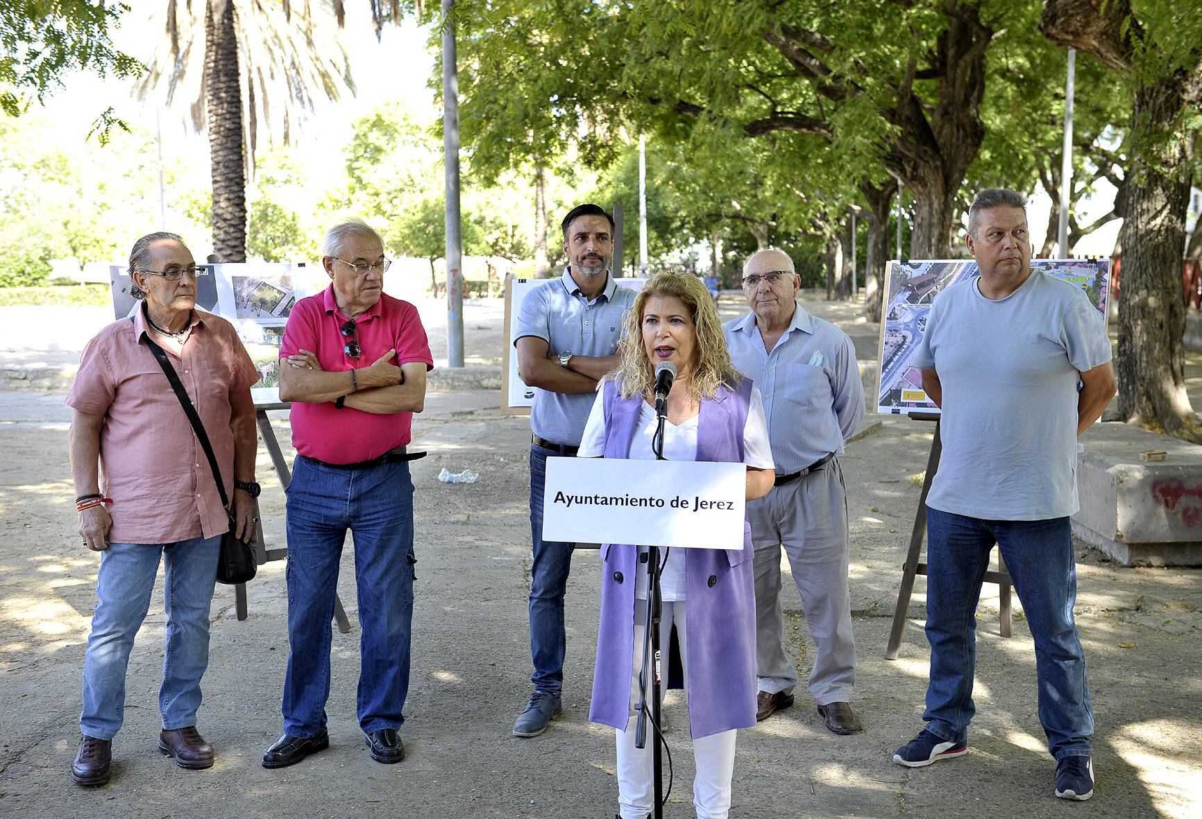 La alcaldesa Mamen Sánchez en el acto de presentación del proyecto / Ayuntamiento de Jerez