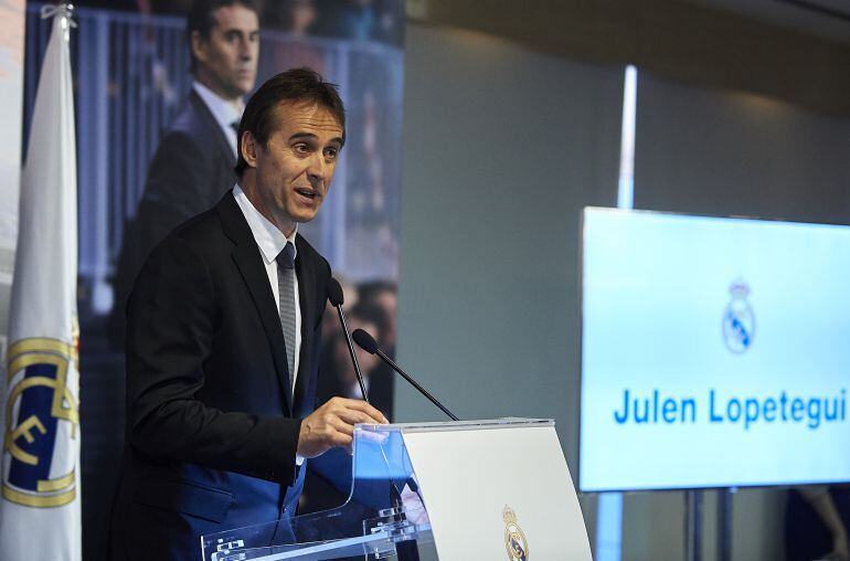 Lopetegui en su presentación con el Real Madrid