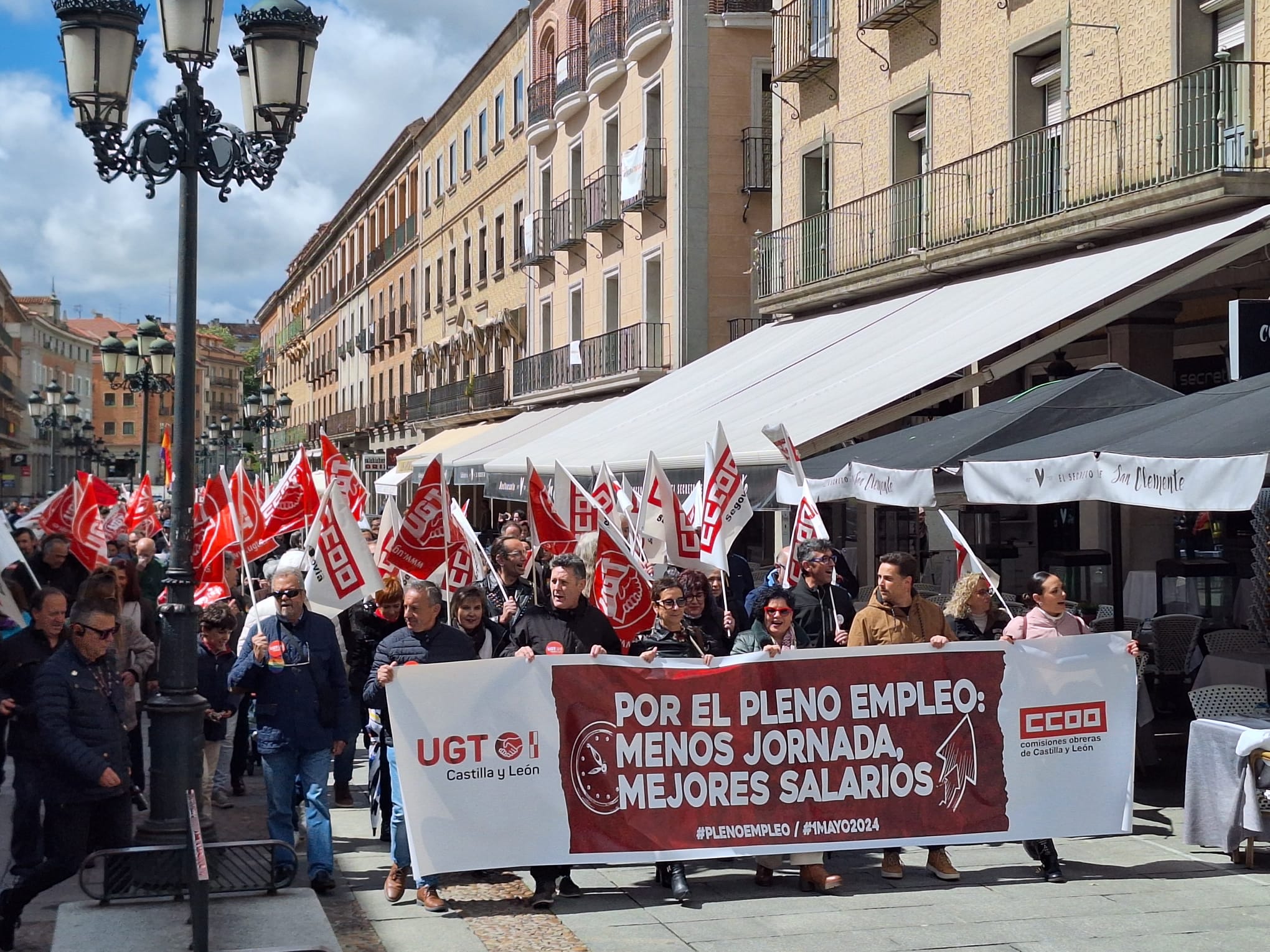 Manifetación por el 1º de Mayo en Segovia en 2024