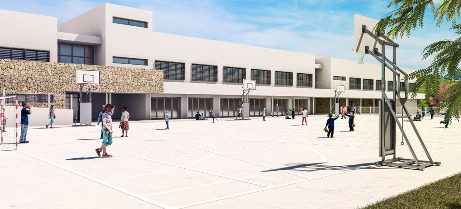 Visió virtual del nou CEIP Es Mercadal