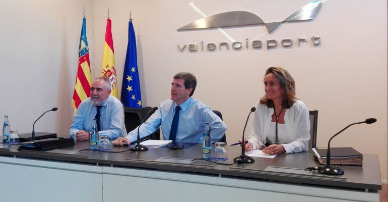 El Presidente del Puerto de Valencia, Aurelio Martínez en rueda de prensa