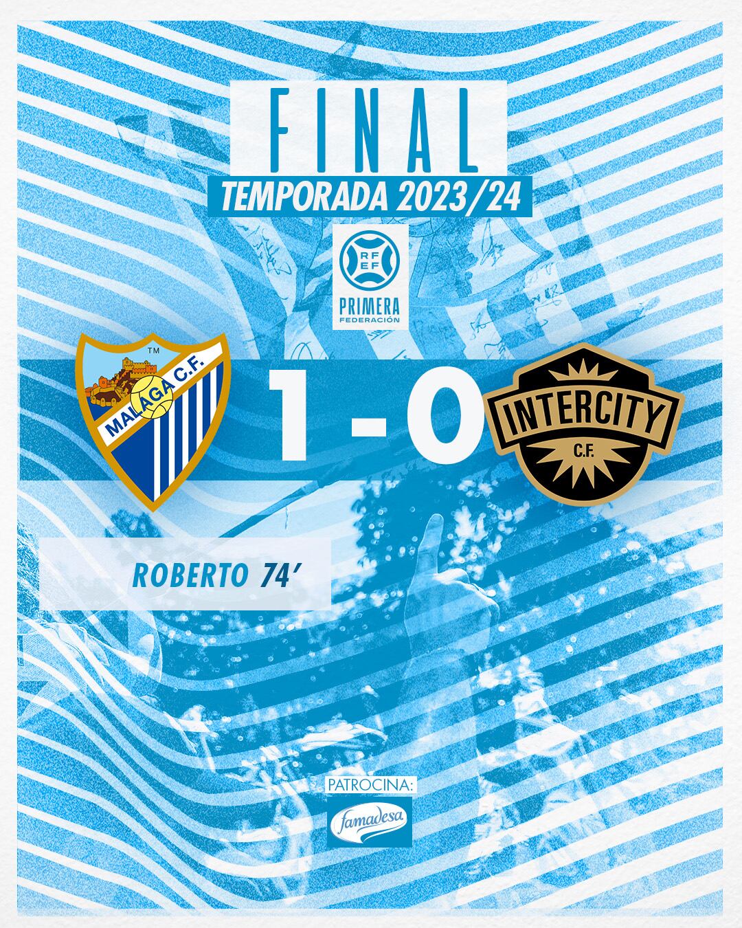 El Málaga logró ganar al Intercity con susto del delantero Dioni