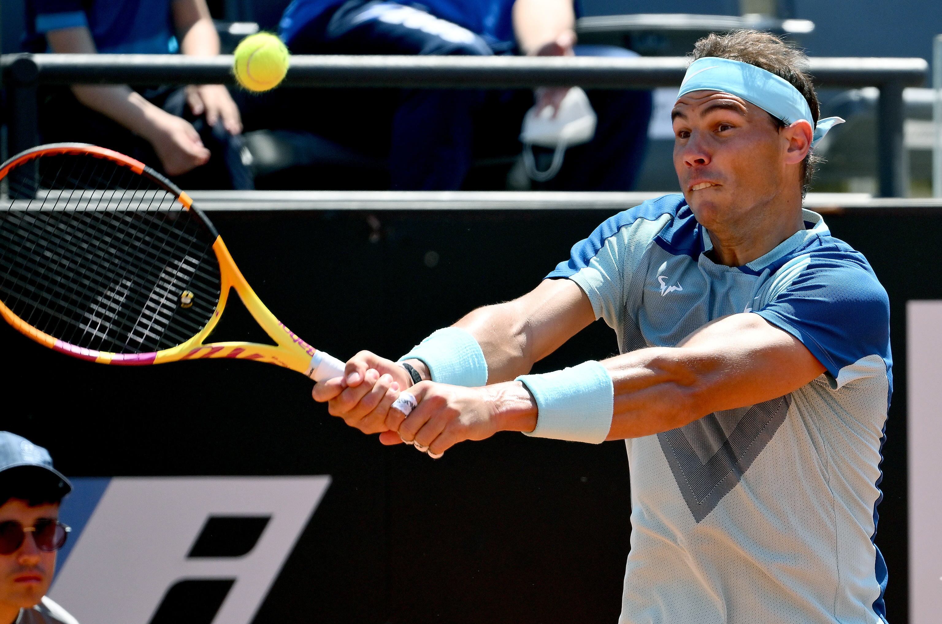 Rafael Nadal, durante su partido contra Isner en el Masters de Roma