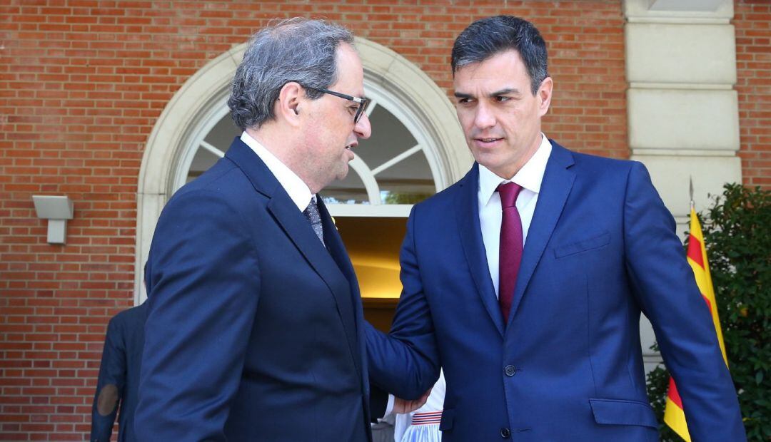 Pedro Sánchez va rebre Quim Torra a La Moncloa el 9 de setembre 