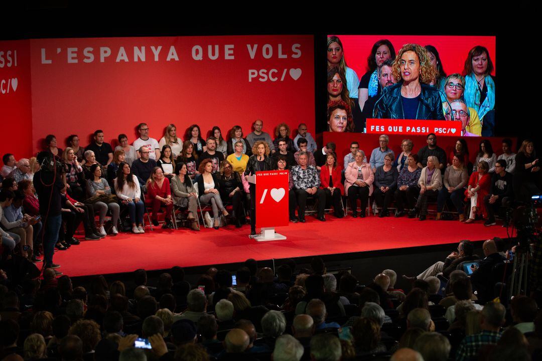 Miting del PSC durant la darrera campanya electoral