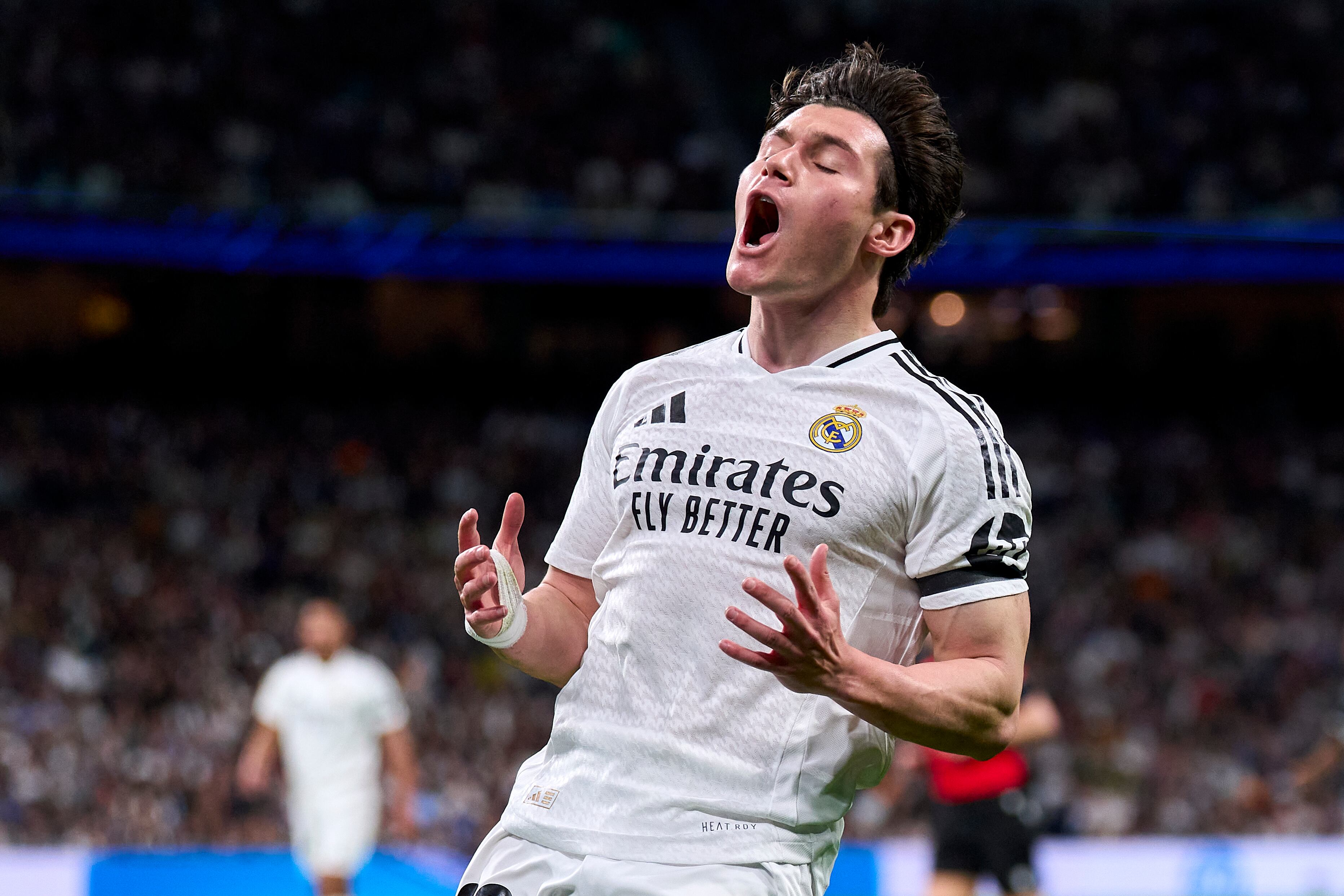 Fran García se lamenta en un partido con el Real Madrid