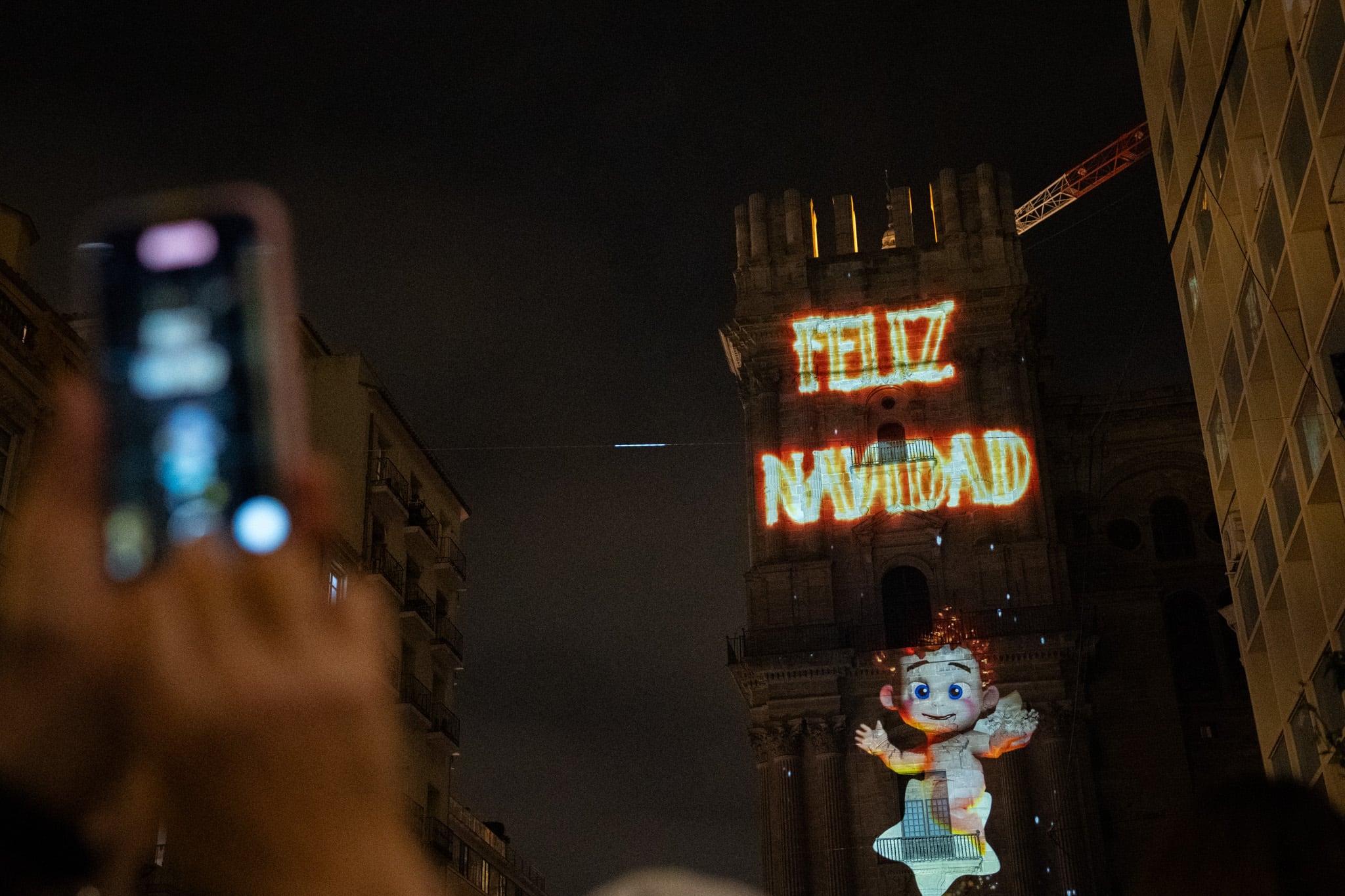 El vídeo mapping sobre la Catedral de Málaga