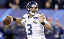 El quarterback de los Seattle Seahawks Russell Wilson, durante la final de la NFL