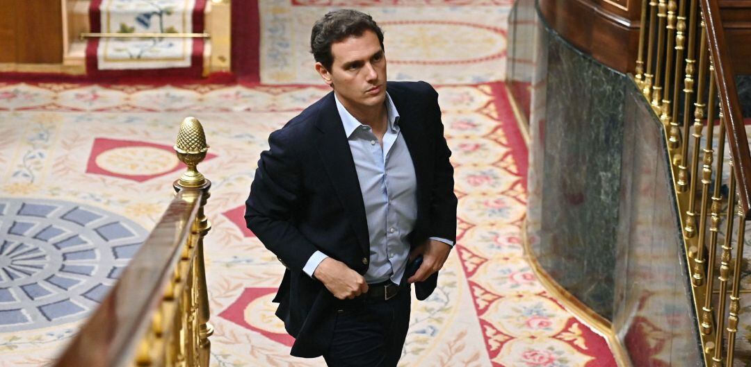 El presidente de Ciudadanos, Albert Rivera, durante la segunda y última sesión de control de esta legislatura celebrada este miércoles en el hemiciclo del Congreso