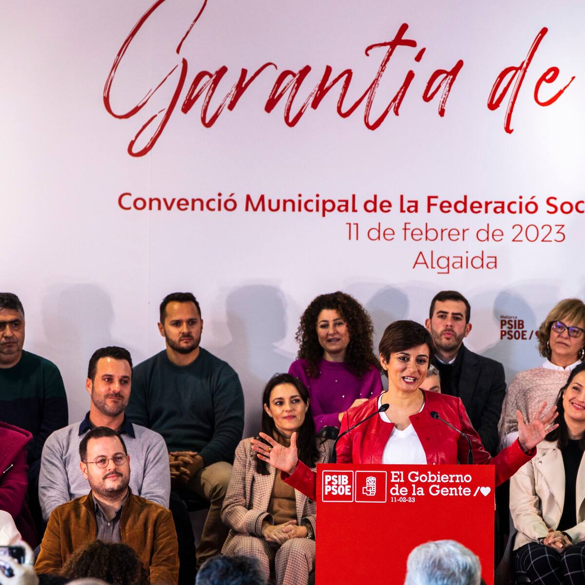 La portavoz del Gobierno arropa al PSIB de cara a los comicios de mayo elogiando "la mejor gestión de los fondos Next Generation"