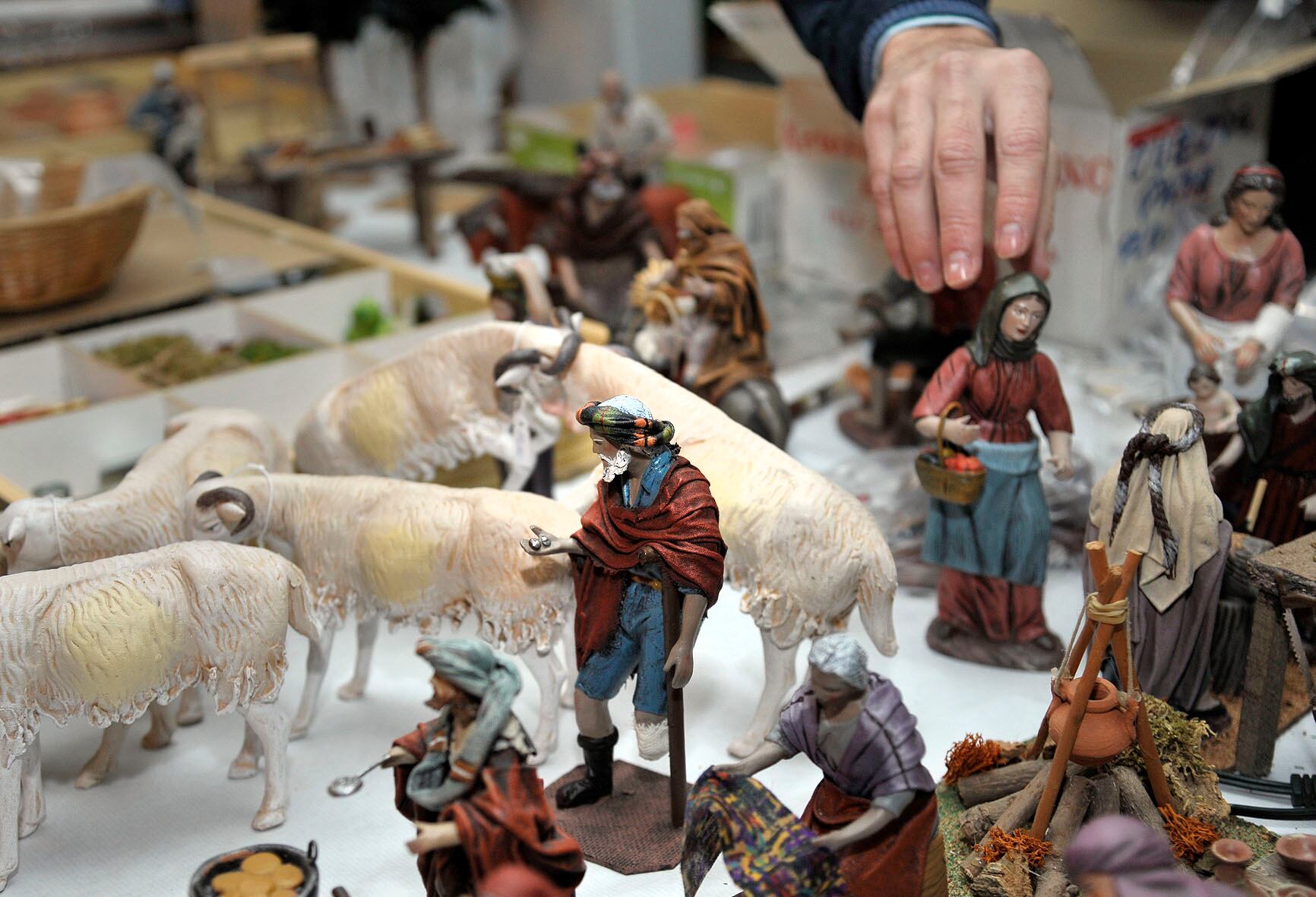 Nacimiento en el mercado navideño de Jerez