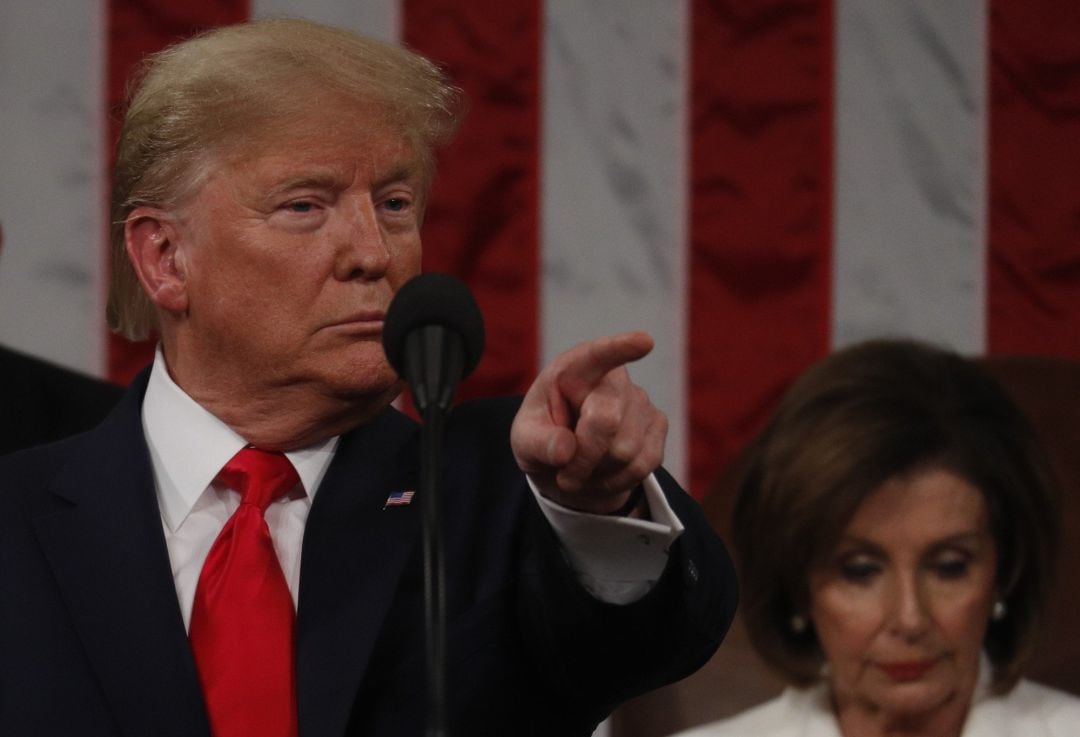 Donald Trump, durante el discurso del Estado de la Unión, el pasado 4 de febrero.