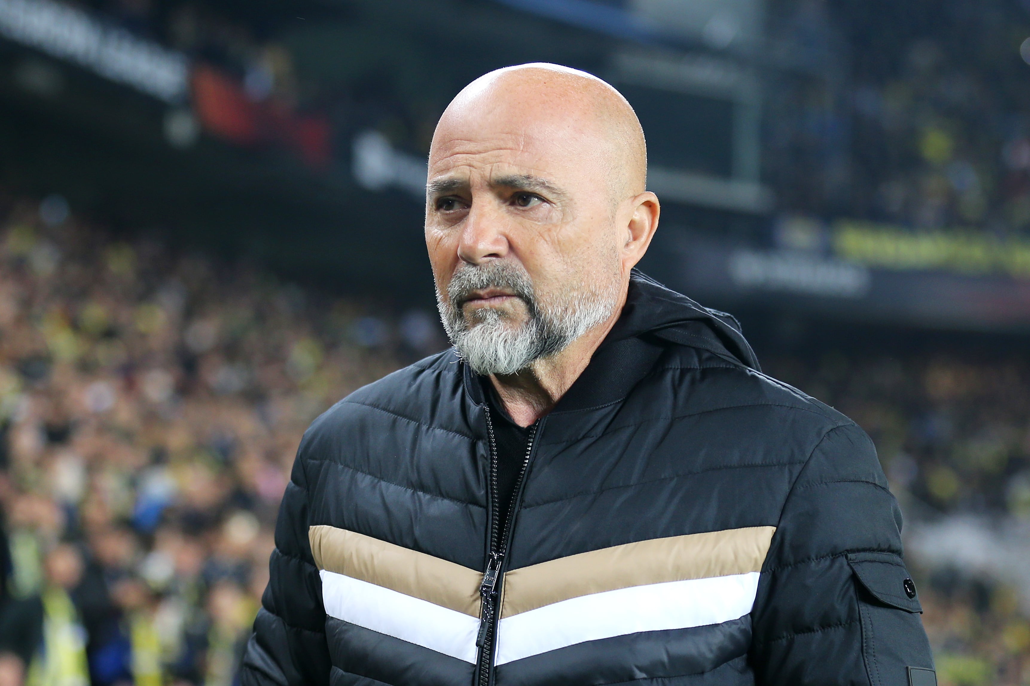 Sampaoli en el choque ante el Fenerbache.