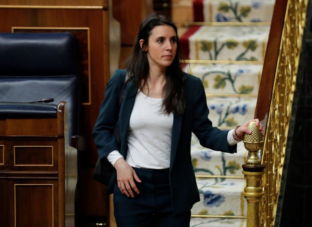 La ministra de Igualdad, Irene Montero durante un pleno del Congreso