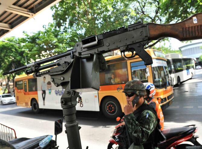 Fotografía de las calles de Tailandia tras la aprobación de la Ley Marcial.