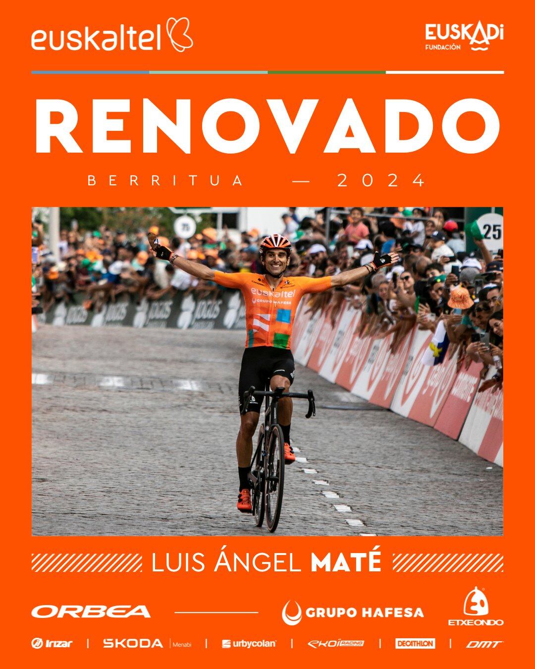 Así anunció el Euskaltel la renovación de Maté