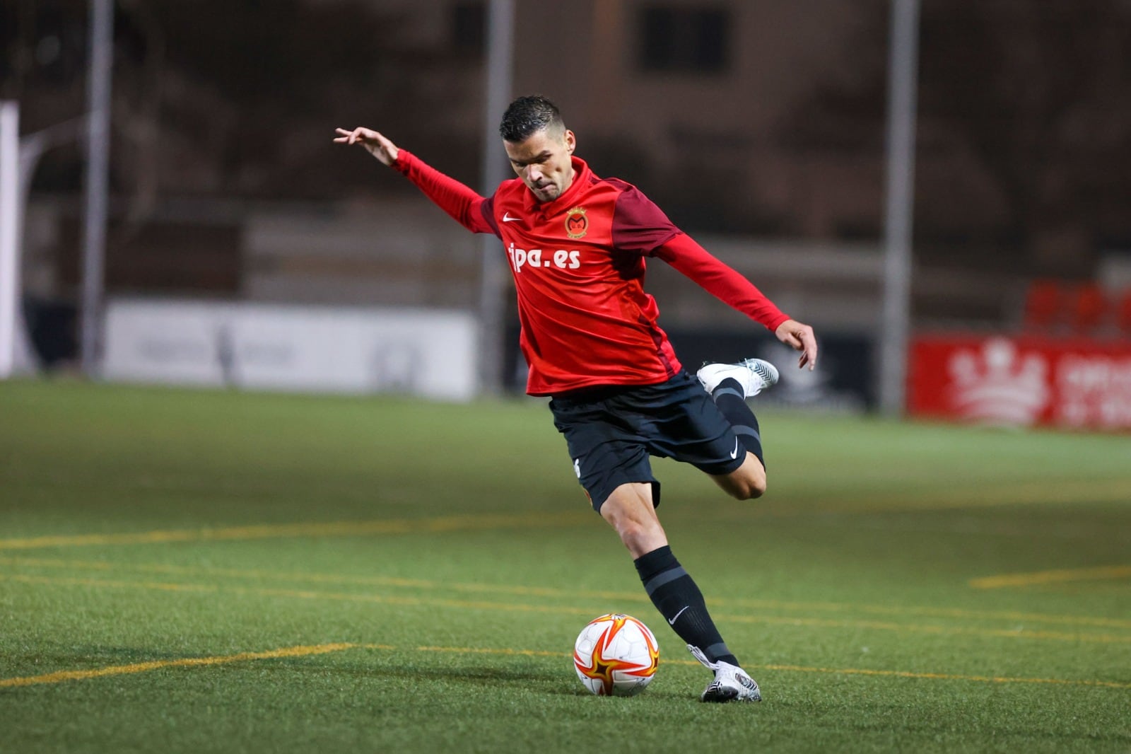 Razvan durante un partido esta temporada con el Montijo