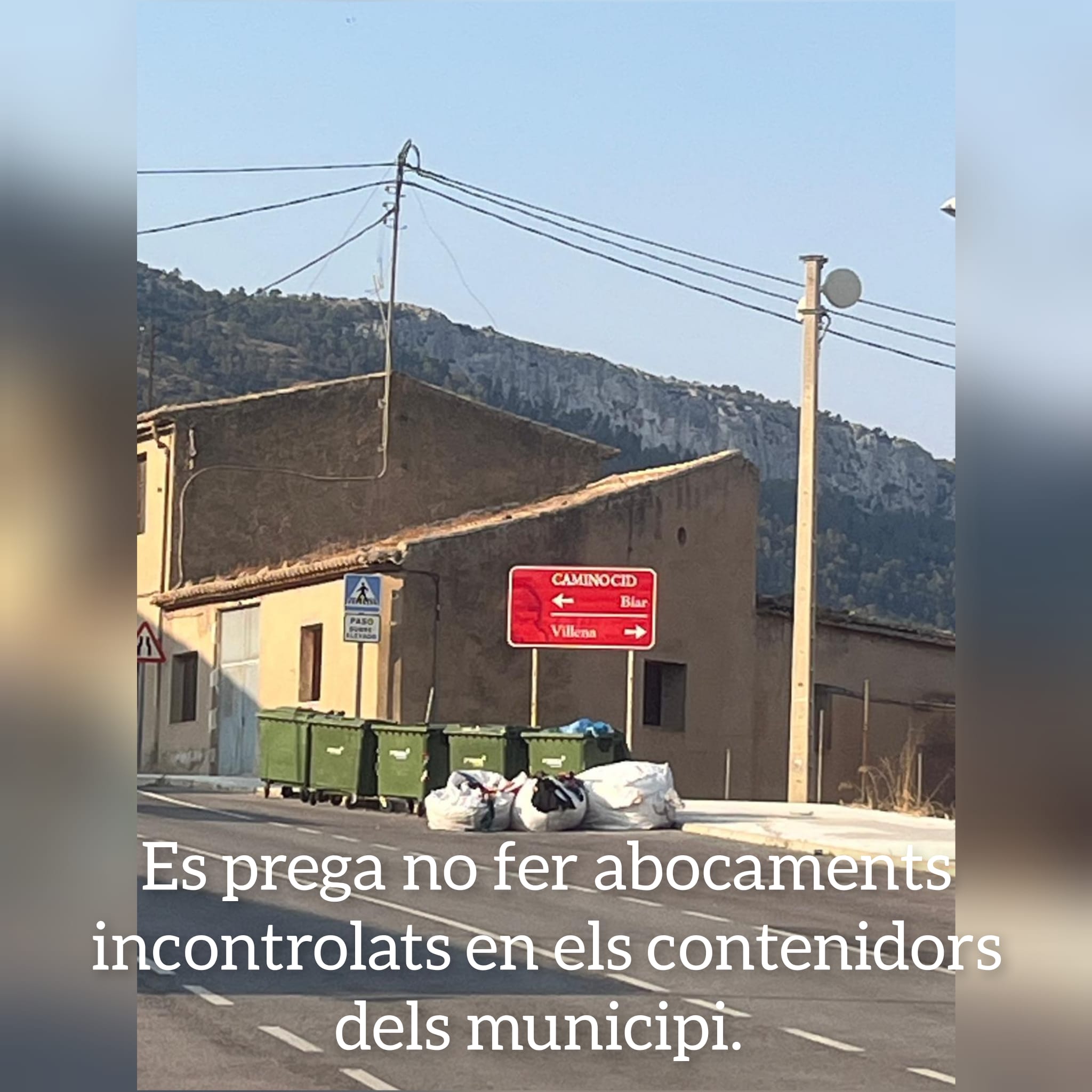 Fotografía editada en redes por el Ayto de Biar