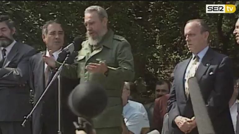 Fidel Castro en su visita a Láncara