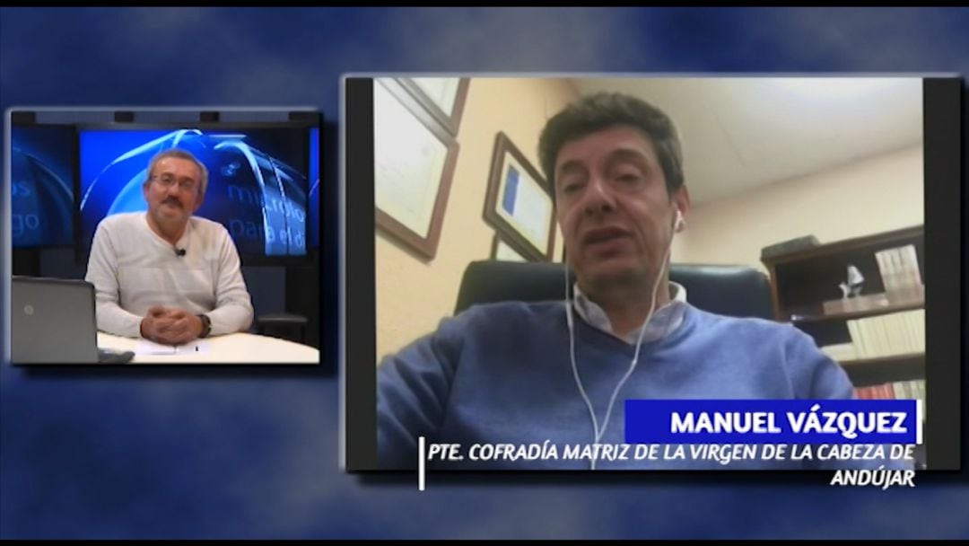 Manuel Expósito entrevistando para &#039;Micrófonos para la esperanza&#039; a Manuel Vázquez,