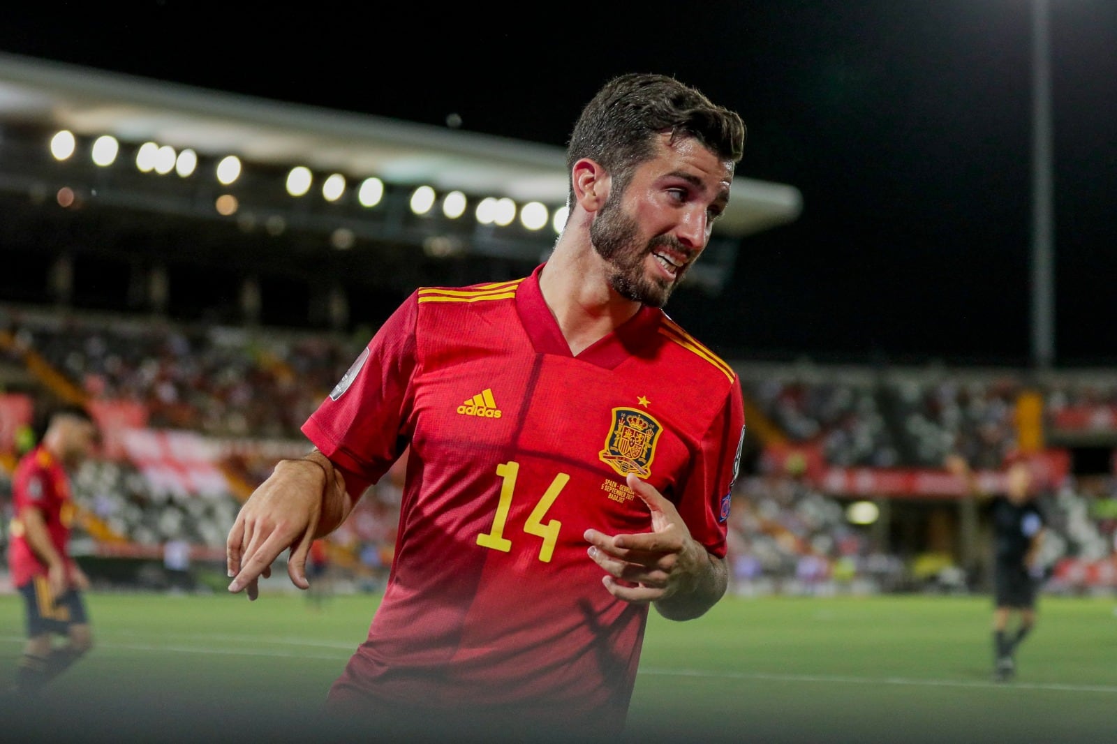 José Luis Gayá, durante un partido con la Selección.