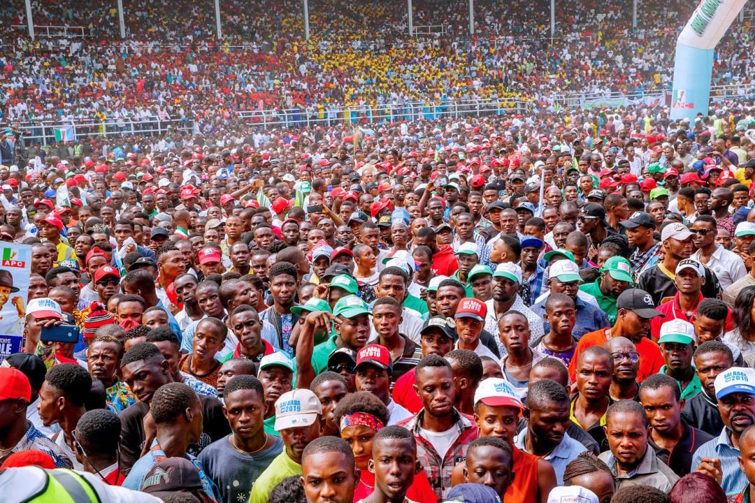  El último mitin del candidato a la presidencia de Nigeria y actual presidente en funciones Muhammadu Buhari 