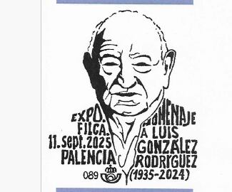 Matasellos con la imagen de Luis González Rodríguez
